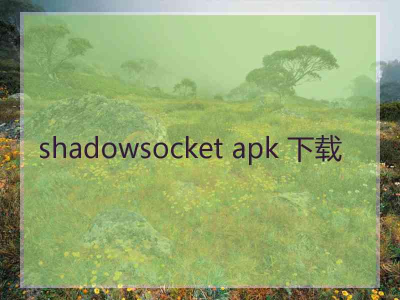 shadowsocket apk 下载