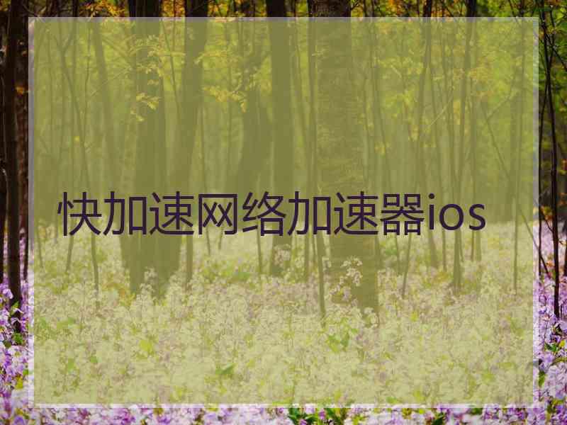 快加速网络加速器ios