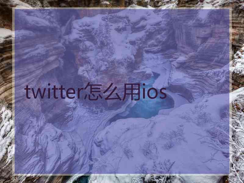 twitter怎么用ios