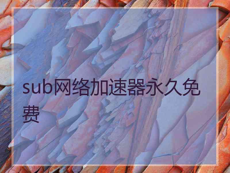 sub网络加速器永久免费