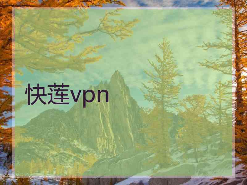 快莲vpn