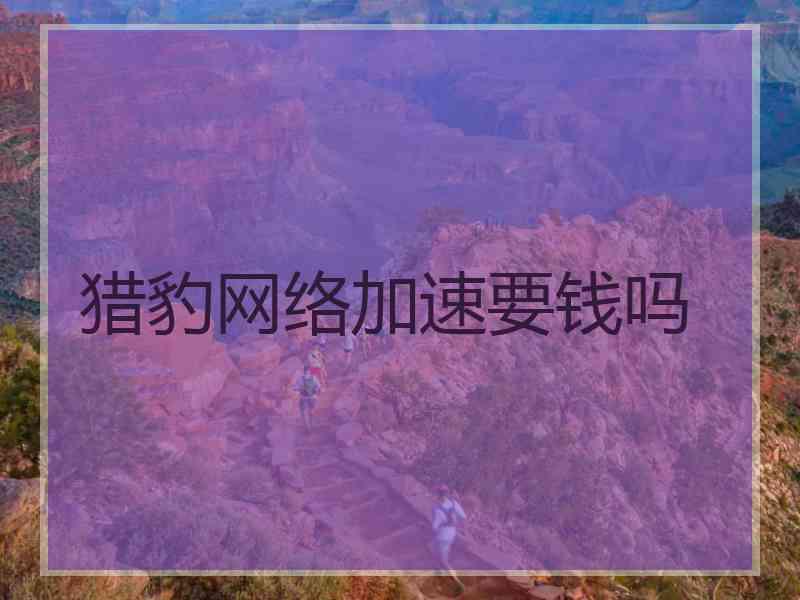 猎豹网络加速要钱吗