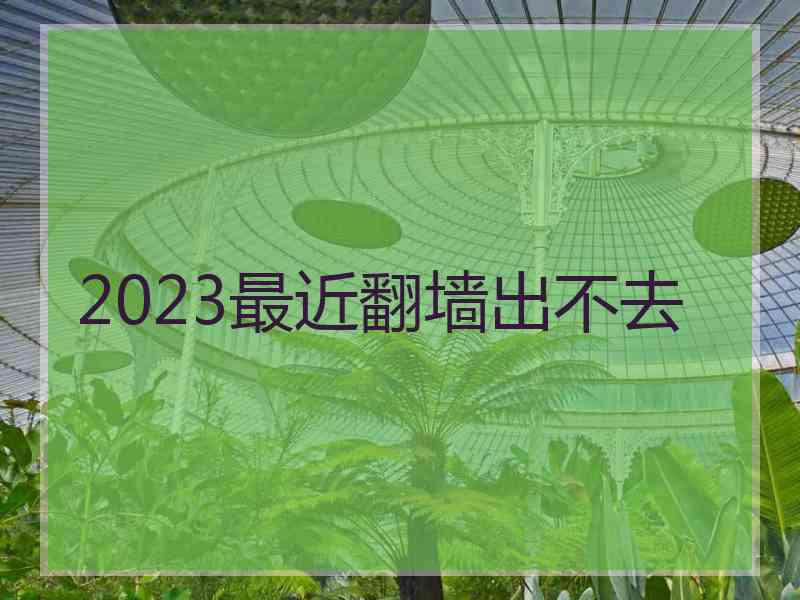 2023最近翻墙出不去