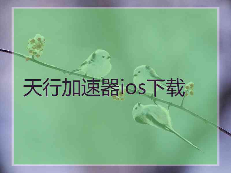 天行加速器ios下载