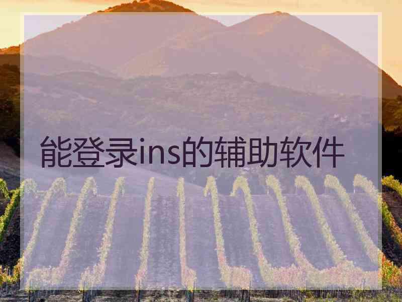 能登录ins的辅助软件