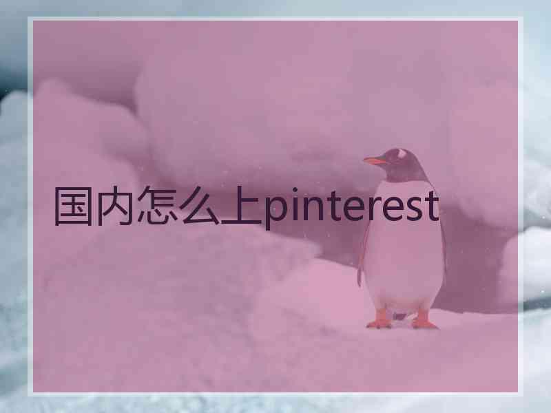 国内怎么上pinterest