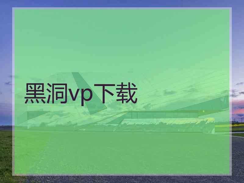 黑洞vp下载