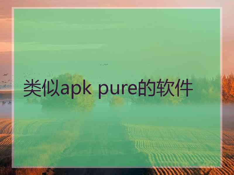 类似apk pure的软件