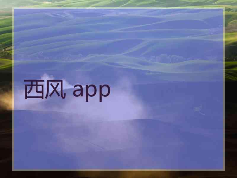 西风 app