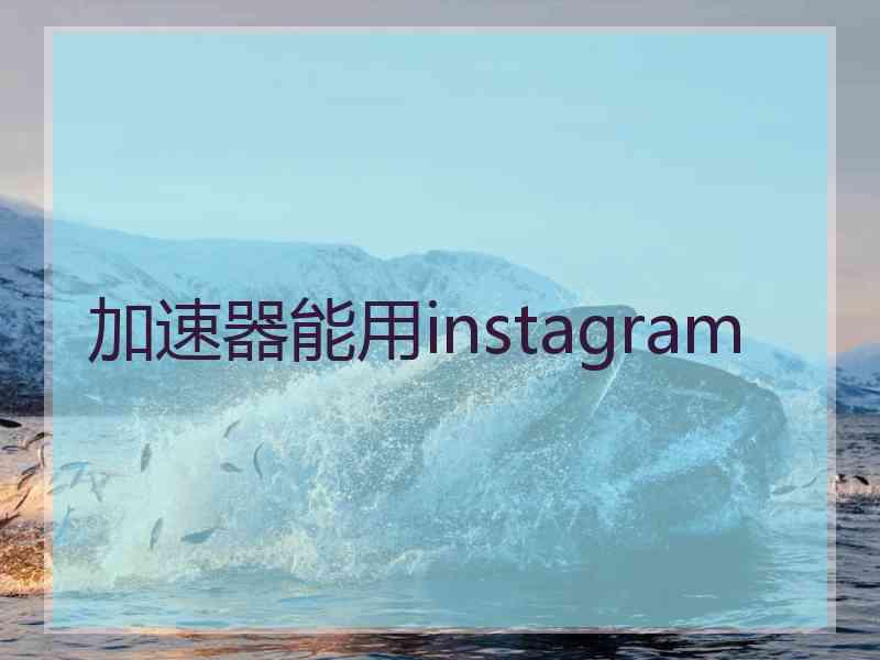 加速器能用instagram