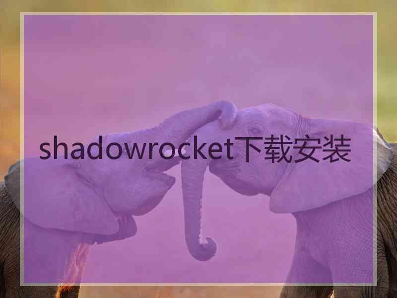 shadowrocket下载安装