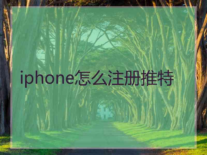 iphone怎么注册推特