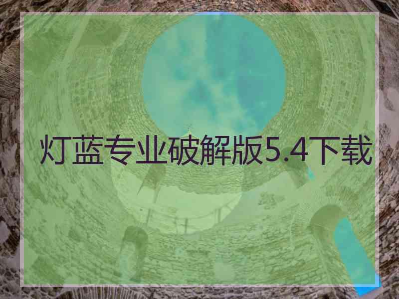 灯蓝专业破解版5.4下载