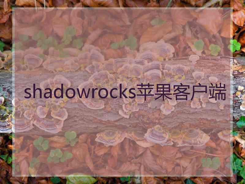 shadowrocks苹果客户端