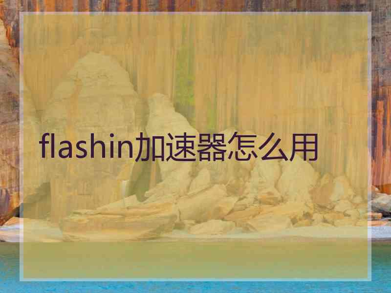 flashin加速器怎么用