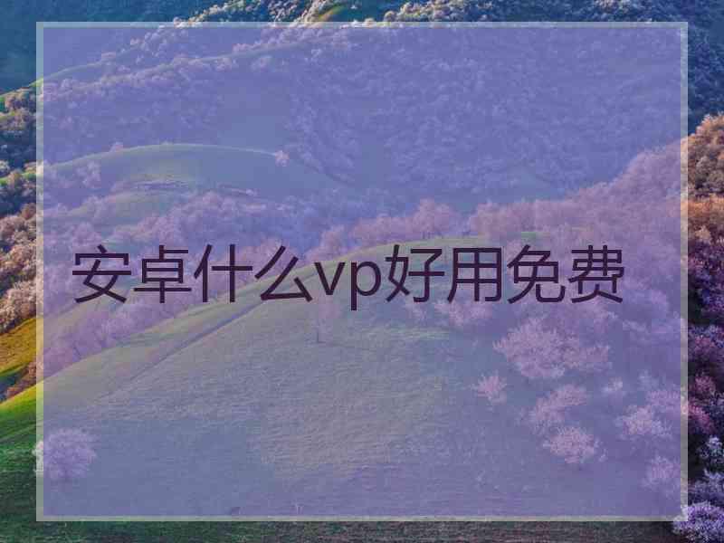 安卓什么vp好用免费