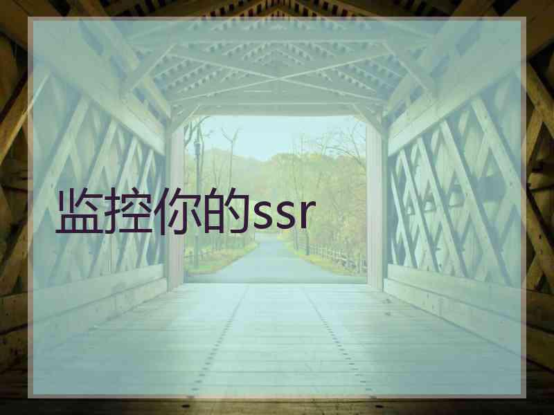 监控你的ssr