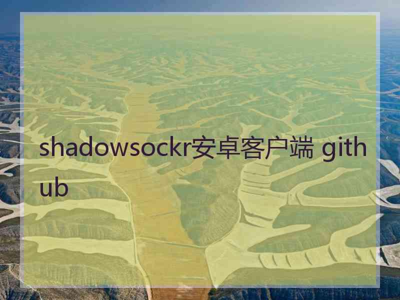 shadowsockr安卓客户端 github