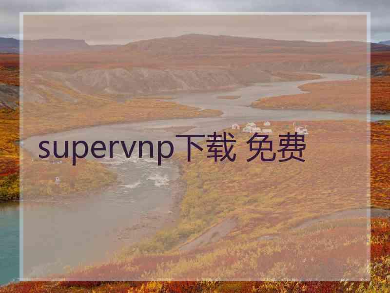 supervnp下载 免费