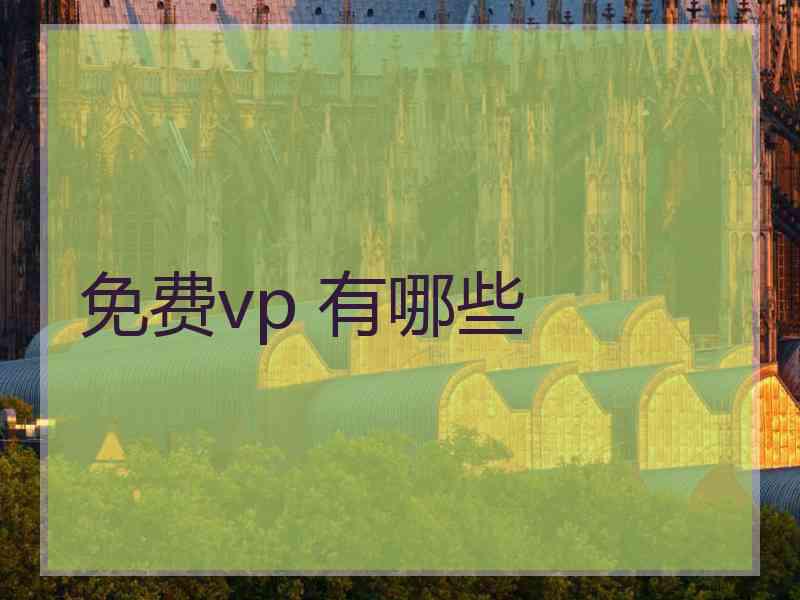 免费vp 有哪些