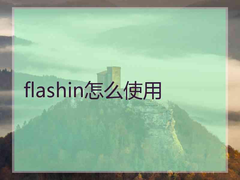 flashin怎么使用