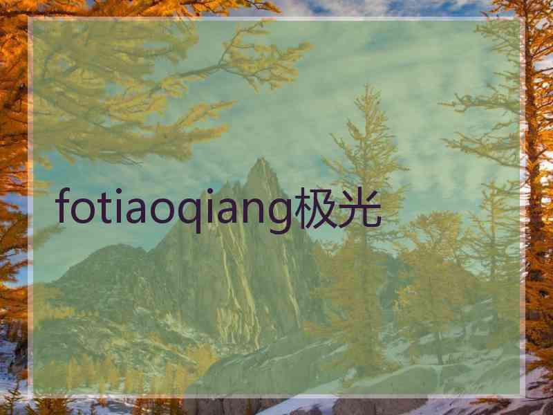 fotiaoqiang极光