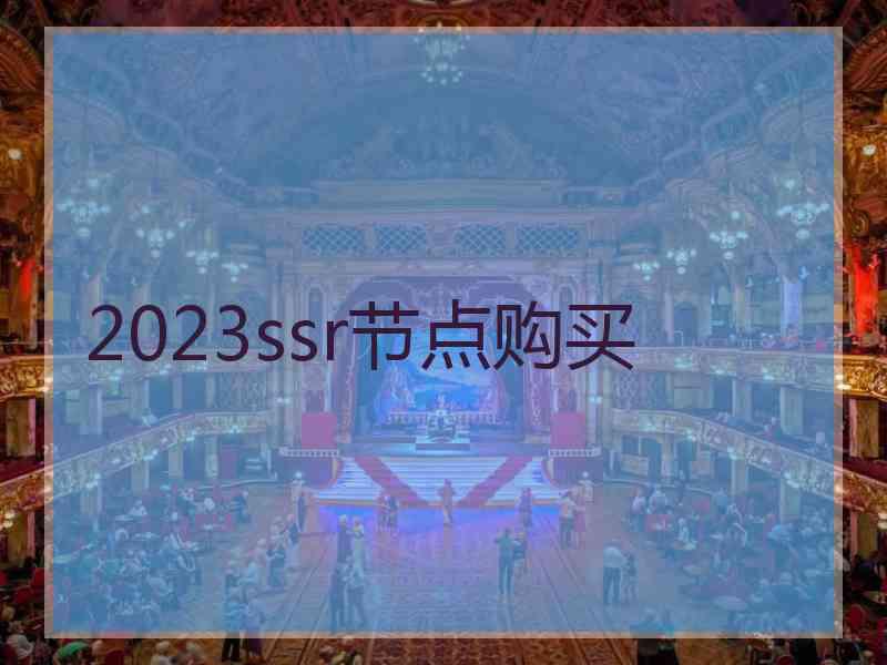 2023ssr节点购买