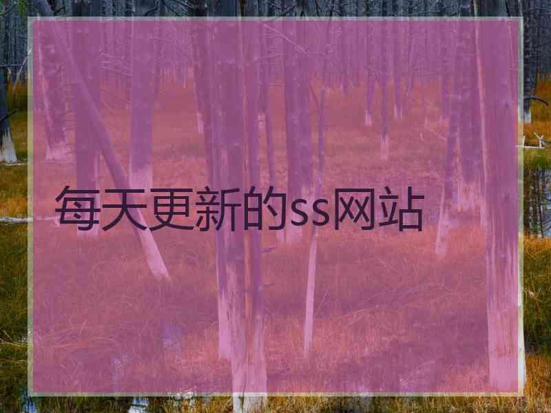 每天更新的ss网站