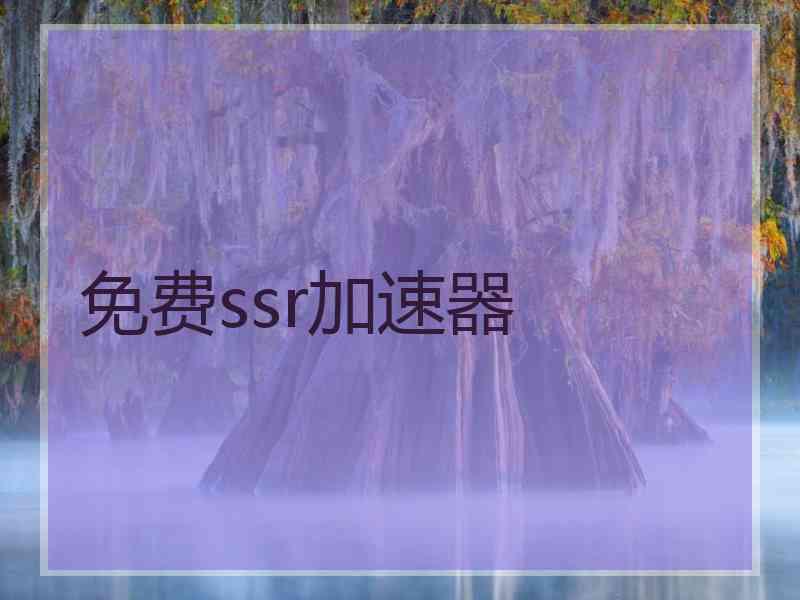 免费ssr加速器