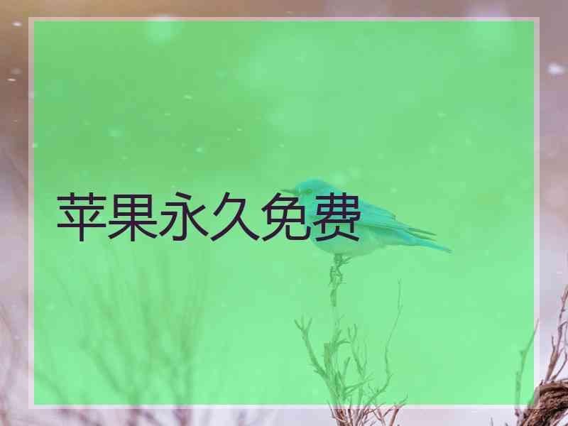 苹果永久免费