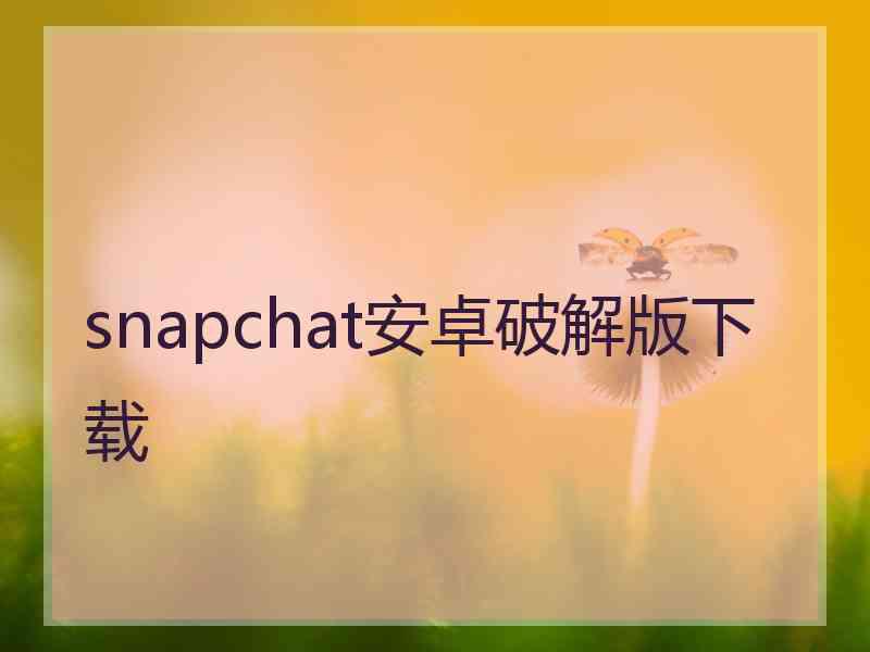 snapchat安卓破解版下载