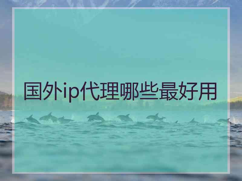 国外ip代理哪些最好用 国外ip代理哪些最好用