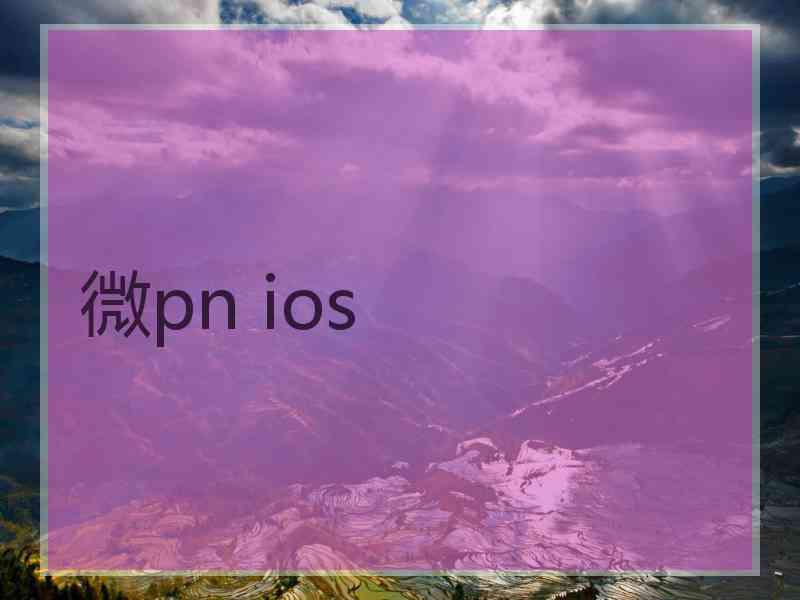 微pn ios