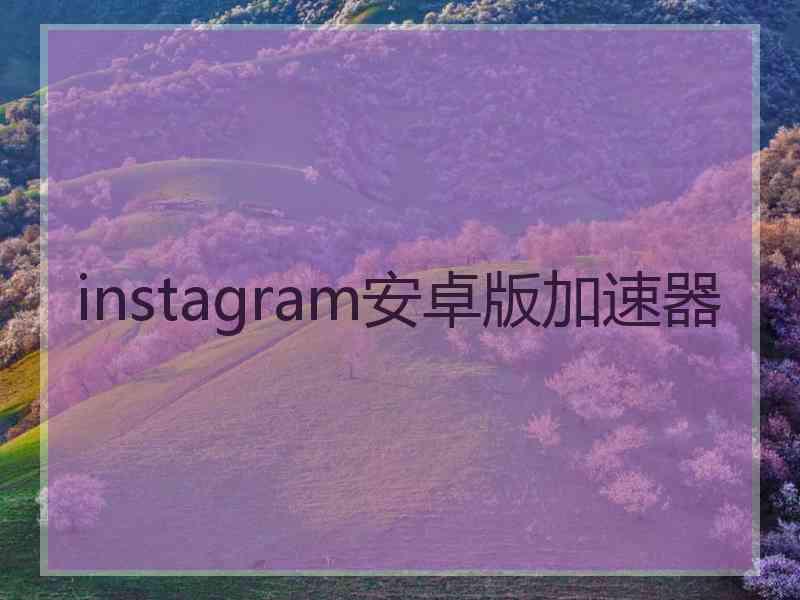 instagram安卓版加速器