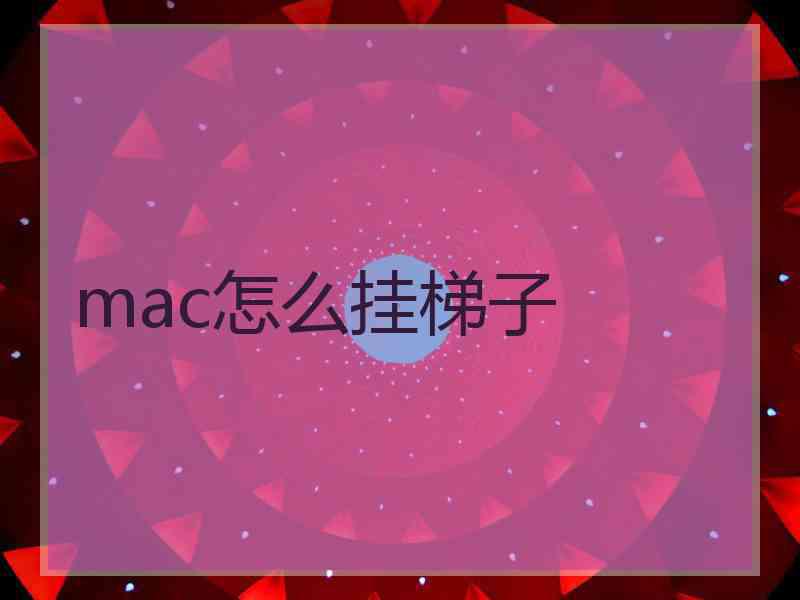 mac怎么挂梯子