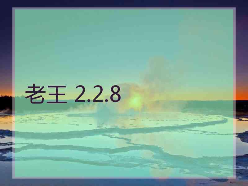 老王 2.2.8