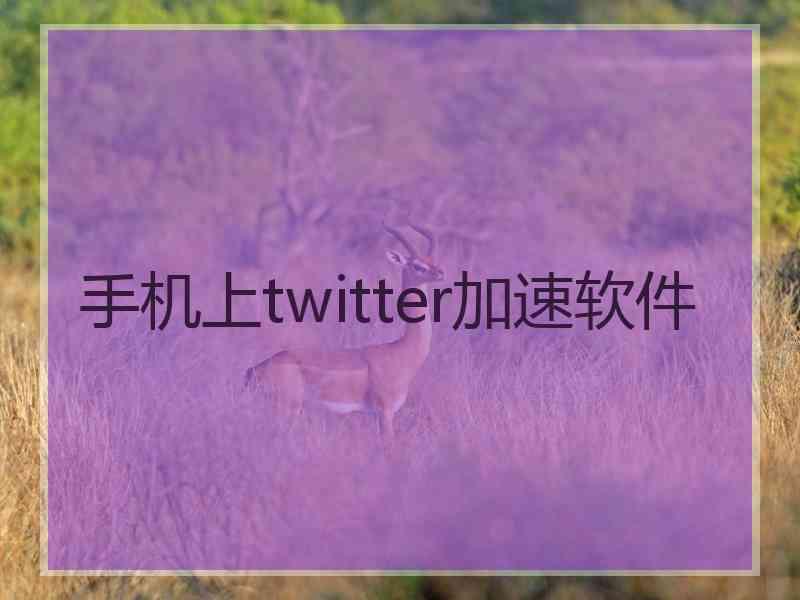 手机上twitter加速软件