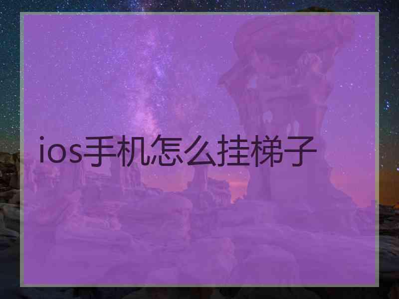 ios手机怎么挂梯子