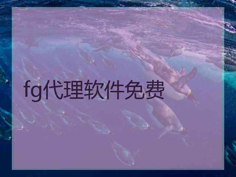 fg代理软件免费