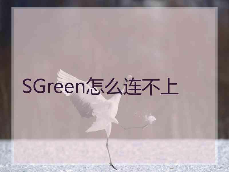 SGreen怎么连不上