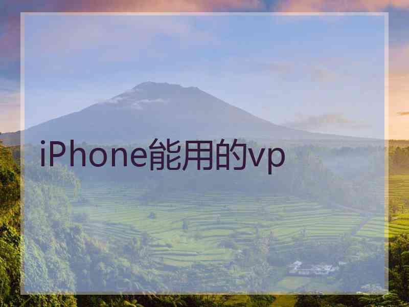 iPhone能用的vp