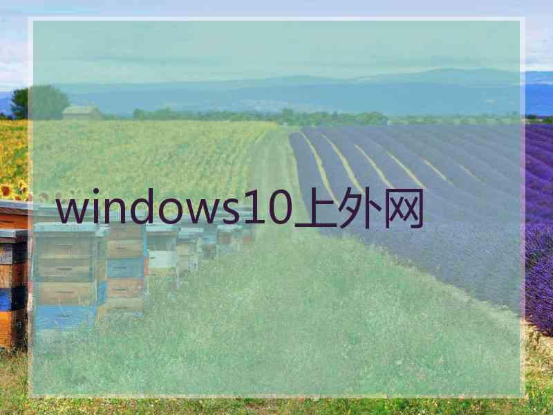 windows10上外网