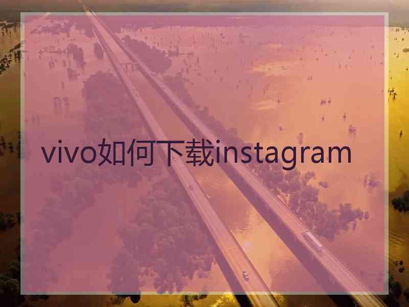 vivo如何下载instagram