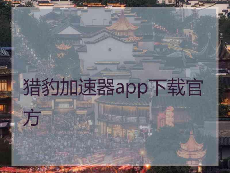 猎豹加速器app下载官方