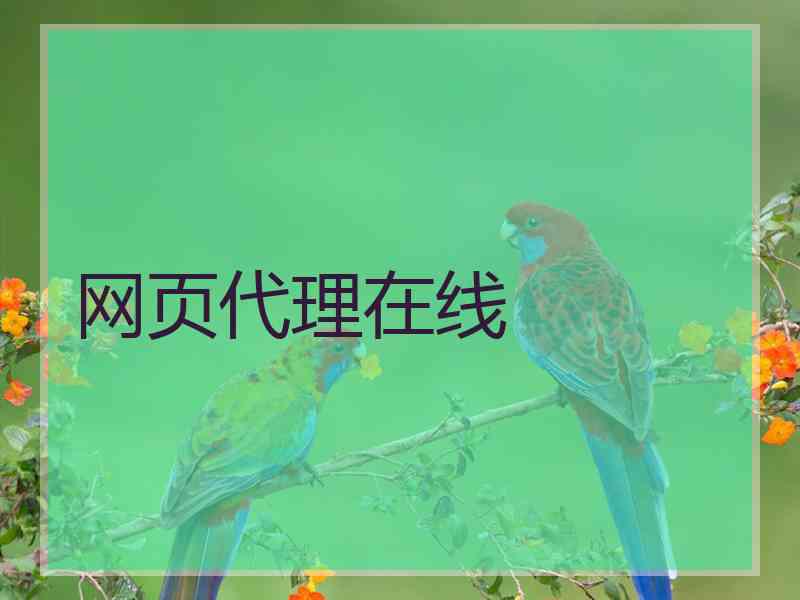 网页代理在线