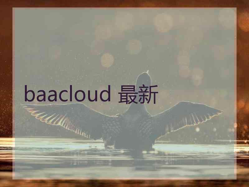 baacloud 最新